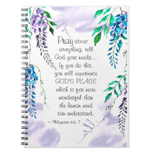 Philippians 4:6-7 Pray about Everything Bible Notebook