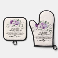 Philippians 4:6-7 Scripture Purple Flowers
