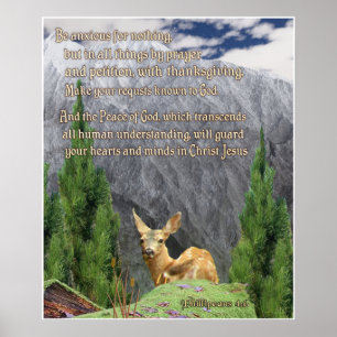 Philippians 4:6 christian gift poster
