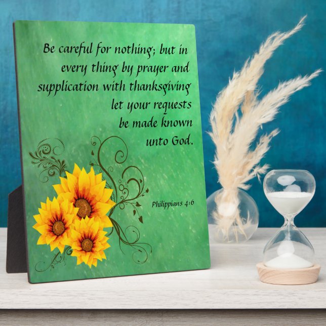 Philippians 4:6  Plaque (Side)