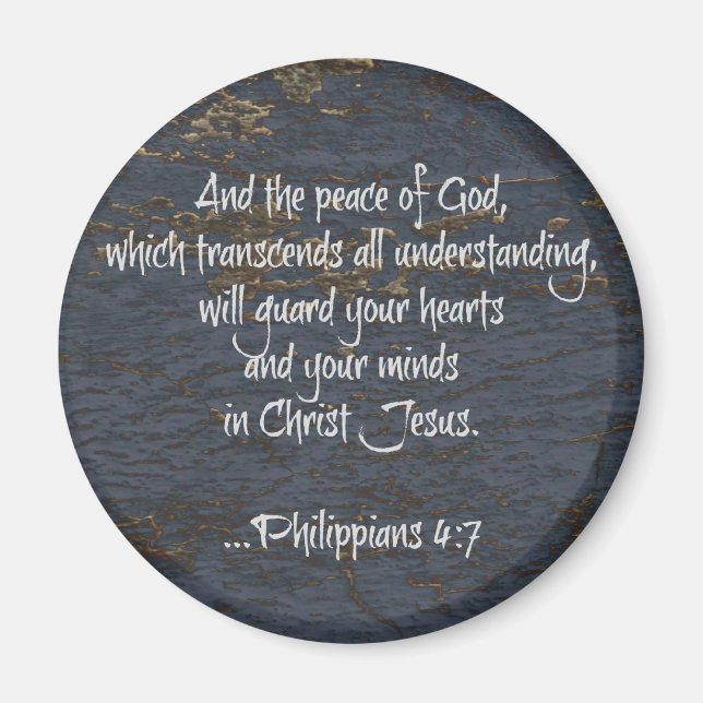 Philippians 4:7 Bible Verse Magnet (Front)