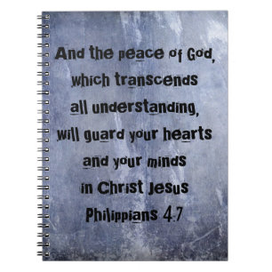 Philippians 4:7 Bible Verse Notebook