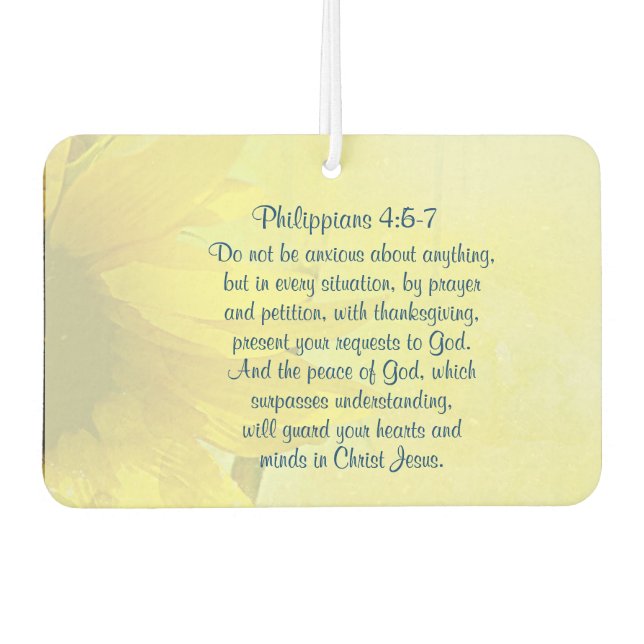 Philippians 4:7 Peace of God will guard your heart Air Freshener (Front)