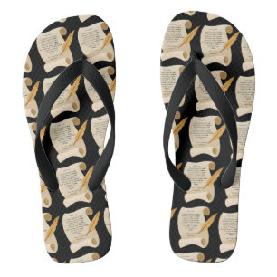 Philippians 4:8 Bible Quote Scroll All-Over Unisex Flip Flops