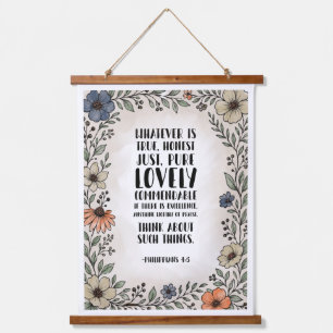 Philippians 4:8 hanging tapestry