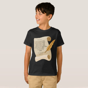 Philippians 4:8 KJV Bible Quote Scroll Boy's T-Shirt