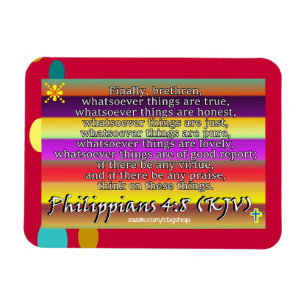 Philippians 4:8 magnet