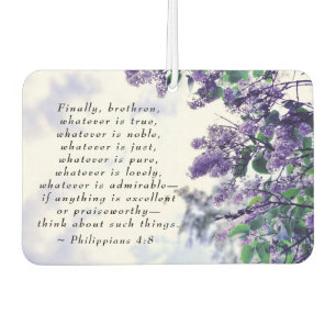 Philippians 4:8 Whatever is Pure Bible Verse Air Freshener