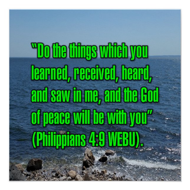 Philippians 4:9 WEBU Poster (Front)