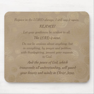 Philippians Rejoice in the Lord Christian Mouse Pad