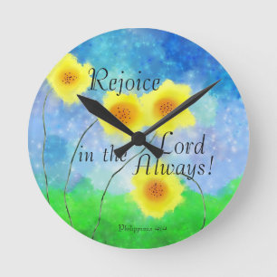 Philippians Scripture, Rejoice in the Lord Always Round Clock