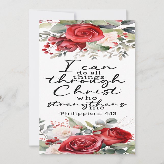 Philippiens 4:13 Carte d'encouragement (Devant)