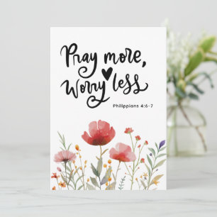 Philippiens 4:6-7 Priez Plus Inquiète Moins Carte 