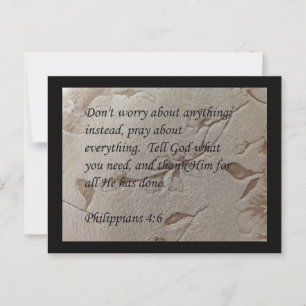 Philippiens 4:6 scripture carte postale