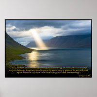 Philippiens 4:8 Poster de la Bible chrétienne