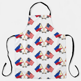 Philippine American Flag Filipino Heritage Vintage Apron