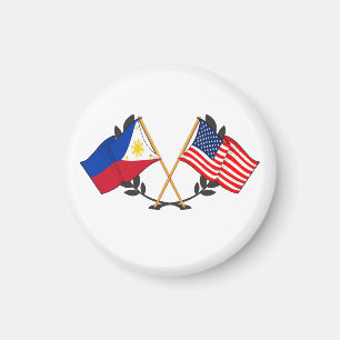 Philippine American Flag Filipino Heritage Vintage Magnet