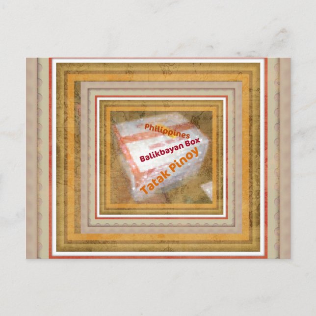 Philippine Balikbayan Box Design Carte postale (Devant)