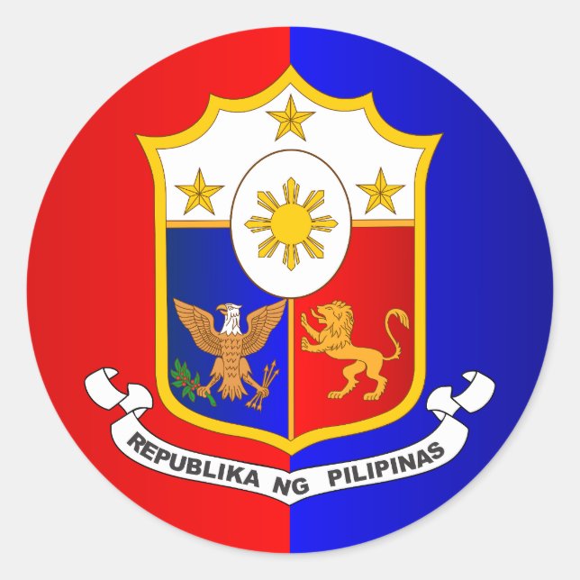 Philippine COA Classic Round Sticker (Front)