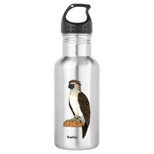 Philippine eagle bird cartoon illustration 532 ml water bottle
