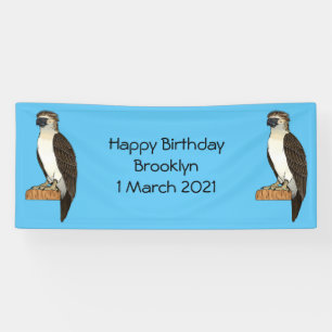 Philippine eagle bird cartoon illustration  banner