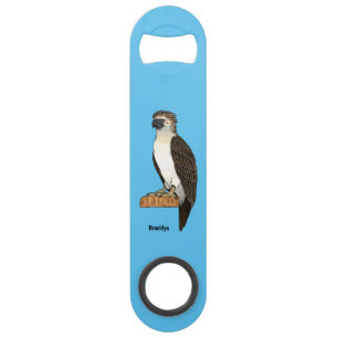 Philippine eagle bird cartoon illustration bar key