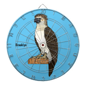 Philippine eagle bird cartoon illustration  dartboard