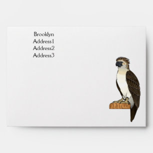 Philippine eagle bird cartoon illustration  envelope