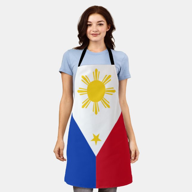 Philippine Flag All-Over Print Apron (Worn)