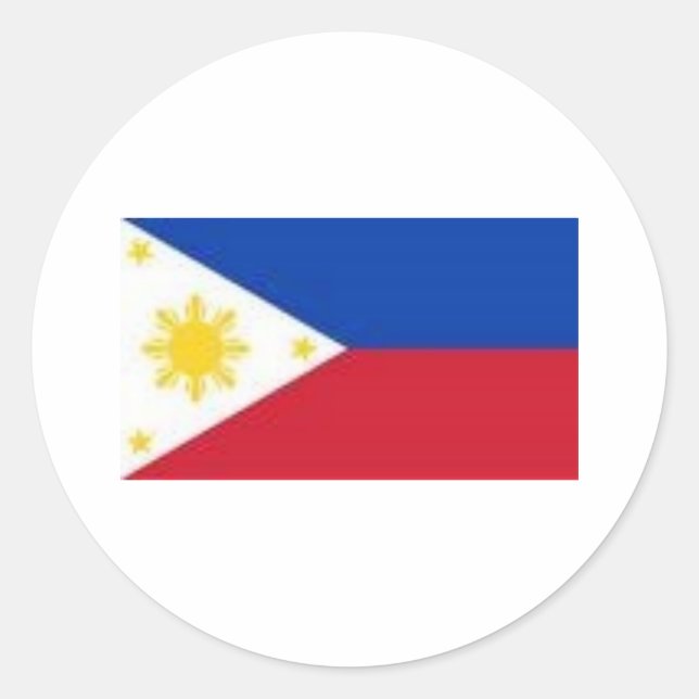 Philippine Flag Classic Round Sticker (Front)