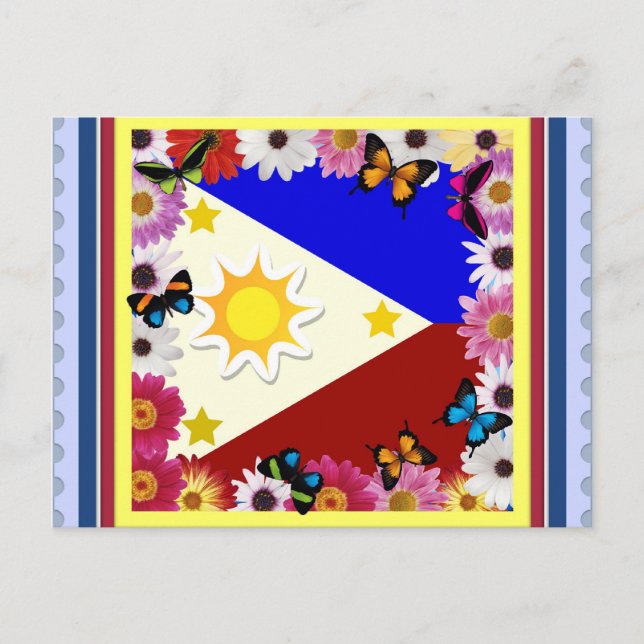 Philippine Flag Postard Postcard (Front)