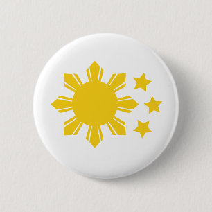 Philippine Flag - Proud to be Pinoy! 2 Inch Round Button