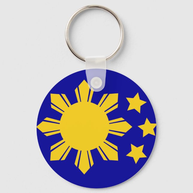 Philippine Flag - Proud to be Pinoy! Keychain (Front)