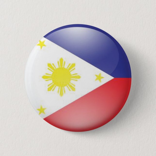 Philippine Flag (round) 2 Inch Round Button (Front)