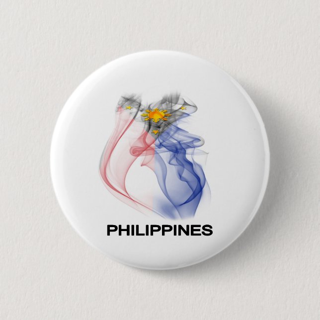 PHILIPPINE FLAG smoke 2 Inch Round Button (Front)