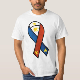 Philippine Flag themed Ribbon T-Shirt
