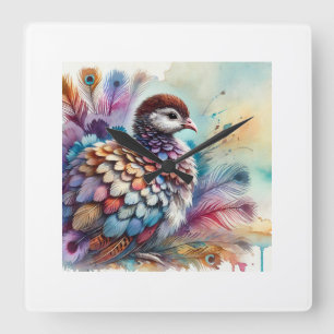 Philippine megapode 161024AREF138 - Watercolor Square Wall Clock