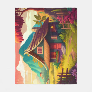 Philippine Traditional House-36543 Fleece Blanket