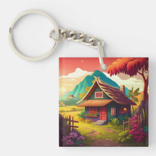 Philippine Traditional House-36543 Keychain