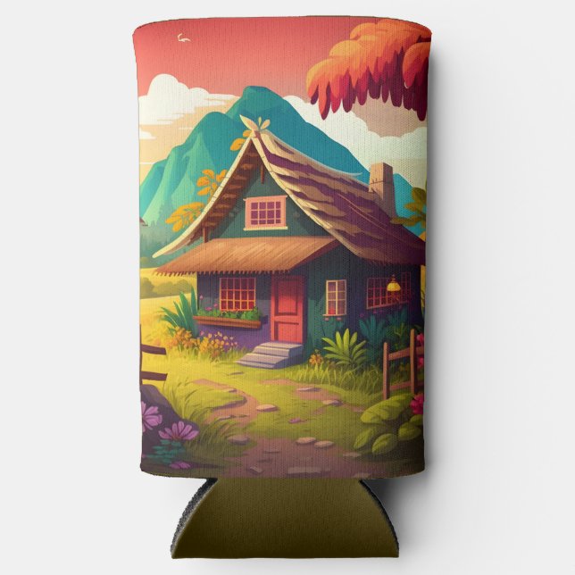 Philippine Traditional House-36543 Seltzer Can Cooler (Front)