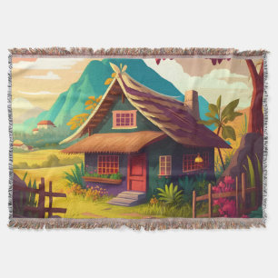 Philippine Traditional House-36543 Throw Blanket