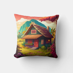 Philippine Traditional House-36543 Throw Pillow