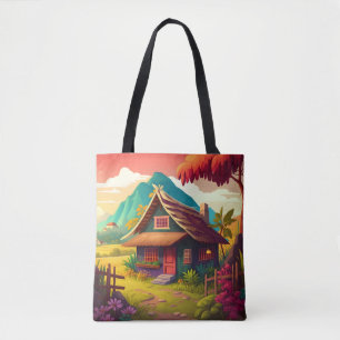 Philippine Traditional House colourful Design  Tote Bag