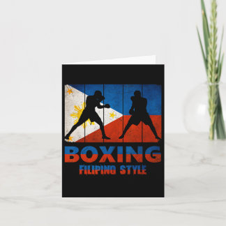 Philippine Vintage Style Boxing Great Filipino Box Card