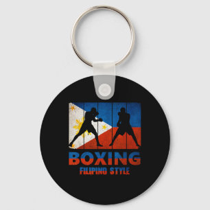 Philippine Vintage Style Boxing Great Filipino Box Keychain