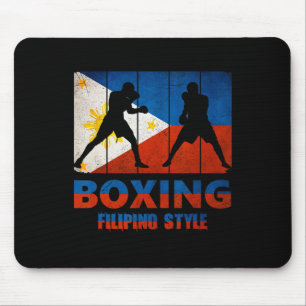 Philippine Vintage Style Boxing Great Filipino Box Mouse Pad