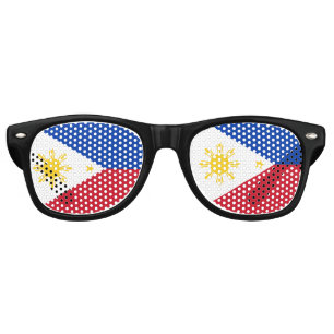 Philippines Adult Retro Party Shades, Black Sunglasses