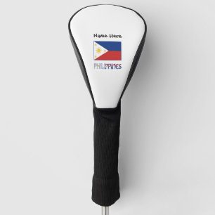 Philippines and Filipino Flag and Your Name Golf Head Cover