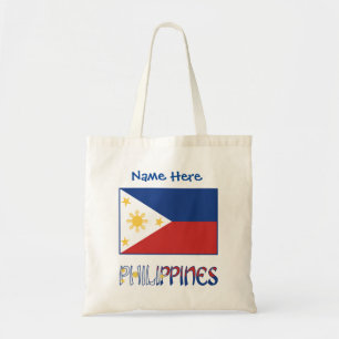 Philippines and Filipino Flag Personalized  Tote Bag