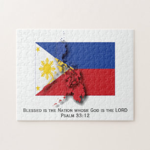 PHILIPPINES   Blessed Nation   FILIPINO FLAG Jigsaw Puzzle